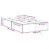 vidaXL Struttura letto con contenitore Rovere fum&eacute; 120 x 190 cm