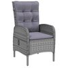 vidaXL Set da Pranzo per Giardino 5 pz in Polyrattan Grigio