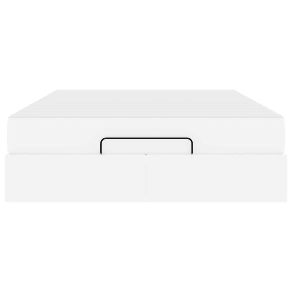 vidaXL Struttura letto con materasso con materasso 2 pcs Bianco PVC