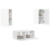 vidaXL Set mobile TV 6 pcs Bianco Lucido Legno multistrato