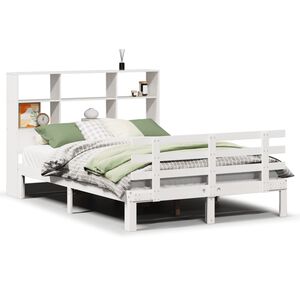 vidaXL Letto Libreria senza Materasso Bianco 120x200 cm Legno di Pino