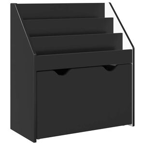 vidaXL Libreria per Bambini con cassetto Nero 60 x 29,5 x 69 cm
