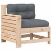 vidaXL Divano Giardino Senza Braccioli con Cuscino Legno Massello Pino