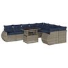 vidaXL Set Divani da Giardino 10 pz con Cuscini Grigio in Polyrattan