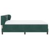 vidaXL Letto a molle con materasso Verde scuro 180 x 200 cm Velluto