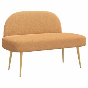 vidaXL Panchina imbottita con schienale Beige 110 x 60 x 76 cm Boucl&eacute;