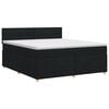vidaXL Letto box spring con materasso Nero 140 x 200 cm Tessuto