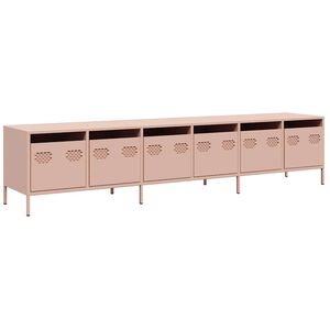 vidaXL Mobile TV Rosa 202x39x43,5 cm in Acciaio Laminato a Freddo