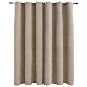 vidaXL Tenda Oscurante con Anelli in Metallo Beige 290x245 cm
