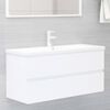 vidaXL Set Mobili da Bagno Bianco in Legno Multistrato