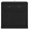 vidaXL Credenza Rovere Nero 70 x 35,5 x 67,5 cm Legno multistrato