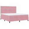 vidaXL Letto a molle con materasso Rosa 180 x 200 cm Tessuto