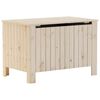 vidaXL Contenitore con Coperchio RANA 80x49x54 cm Legno Massello Pino