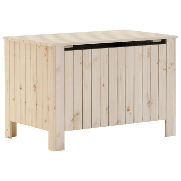 vidaXL Contenitore con Coperchio RANA 80x49x54 cm Legno Massello Pino