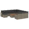 vidaXL Patio Sofa Set 11-Posti Grey