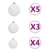 vidaXL Albero Natale Artificiale 150 LED Palline e Neve Fioccata 150cm