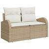 vidaXL Set Divano da Giardino con cuscino 6 pcs Beige Poly Rattan