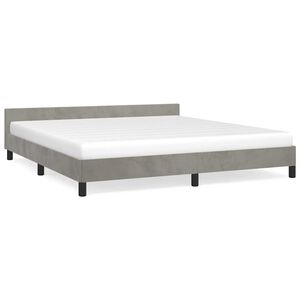 vidaXL Giroletto senza Materasso Grigio Chiaro 180x200 cm Velluto