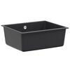 vidaXL Lavello Cucina una Vasca Granito 53 x 46 x 20 cm Grafite