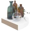 vidaXL Mensola angolare sospesa bianco lucido 25x25x3,8 cm MDF