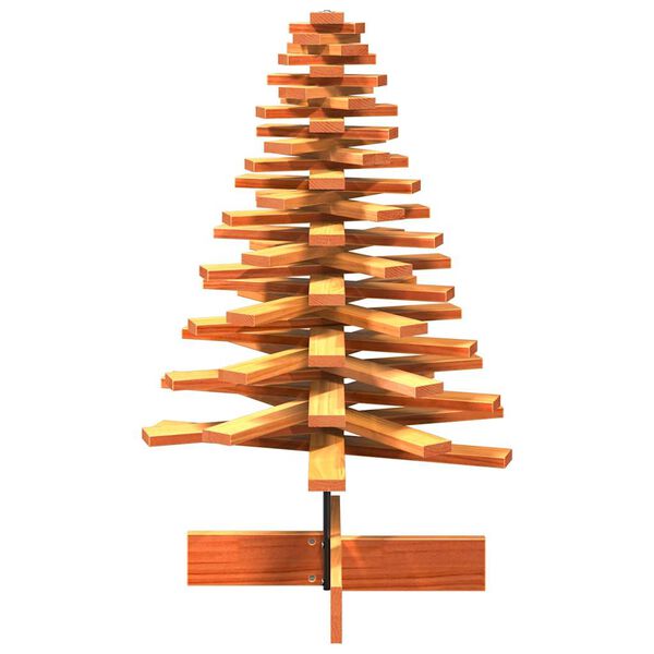 vidaXL Albero di Natale Marrone Cera 100 cm in Legno Massello di Pino