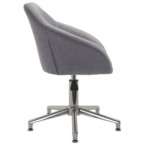 vidaXL Sedie da Pranzo Girevoli 4 pz Grigio Chiaro in Tessuto