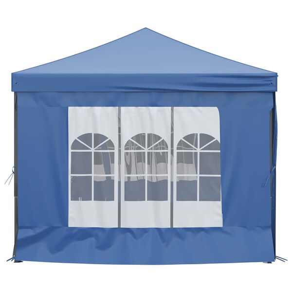 vidaXL Tenda per Feste Pieghevole con Pareti Laterali Blu 3x6 m