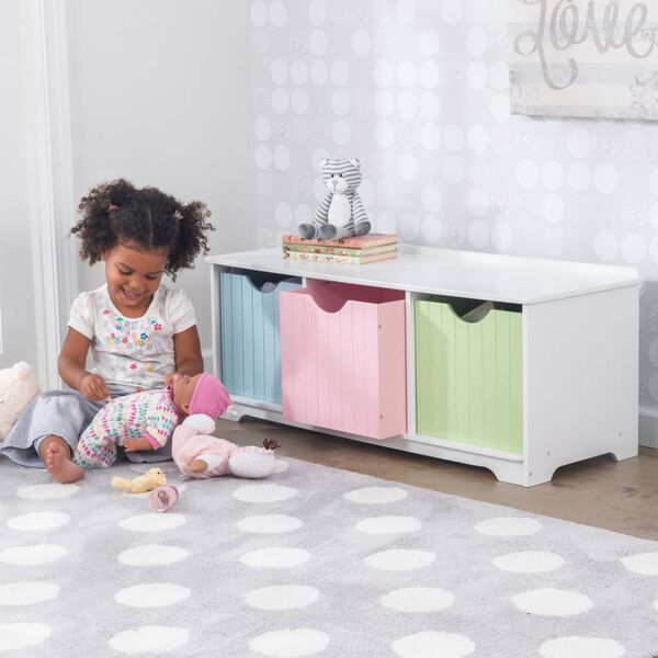 KidKraft Cassapanca per Bambini Nantucket Pastel