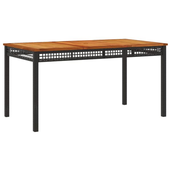 vidaXL Set da Pranzo da Giardino 3 pz con Cuscini Nero in Polyrattan