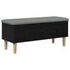 vidaXL Panchina con Cuscino Rovere Nero 102 x 42 x 46 cm