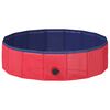 vidaXL Piscina Pieghevole per Cani Rosso 80 x 80 x 20 cm PVC
