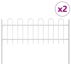 vidaXL Recinzione per Giardino 2 pcs Bianco 3,4 x 0,6 m