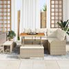 vidaXL Set Divano da Giardino con cuscino 8 pcs Beige e Crema