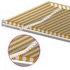 vidaXL Tenda Automatica Sensore Vento e LED 500x300 cm Gialla Bianca