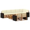 vidaXL Set divani Legno di Acacia Massello