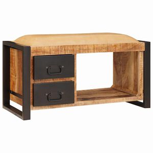 vidaXL Panchina con contenitore Marrone 80 x 35 x 40 cm
