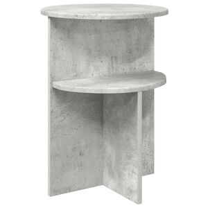 vidaXL Tavolo laterale con archiviazione Grigio Cemento &Oslash; 39,5 x 55 cm