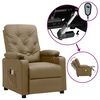 vidaXL Poltrona Massaggio Elettrica Cappuccino Similpelle