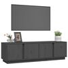 vidaXL Mobile Porta TV Grigio 140x40x40 cm in Legno Massello di Pino