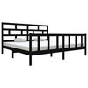 vidaXL Giroletto Nero in Legno Massello di Pino 200x200 cm