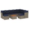 vidaXL Set Divani da Giardino 10 pz con Cuscini Grigio in Polyrattan