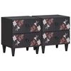 vidaXL Comodino 2 pz Marrone 40 x 33,5 x 46 cm Legno di mango massello