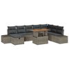 vidaXL Set Divano da Giardino 9 pz Grigio polyrattan