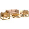 vidaXL Set da giardino modulare 5 pezzi Naturale