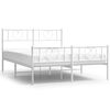 vidaXL Giroletto con Testiera e Pediera Metallo Bianco 140x190 cm