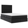 vidaXL Letto con contenitore e LED Nero 120 x 190 cm Pelle Sintetica