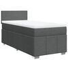 vidaXL Giroletto a Molle con Materasso Grigio Scuro 90x190 cm Tessuto