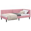 vidaXL Cornice del letto ad angolo Rosa 90 cm x 190 cm Velluto