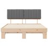 vidaXL Letto con Testiera Rivestita Grigio chiaro 160 x 200 cm