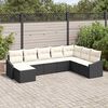 vidaXL Set Divano da Giardino 8 pcs Nero e Crema polyrattan